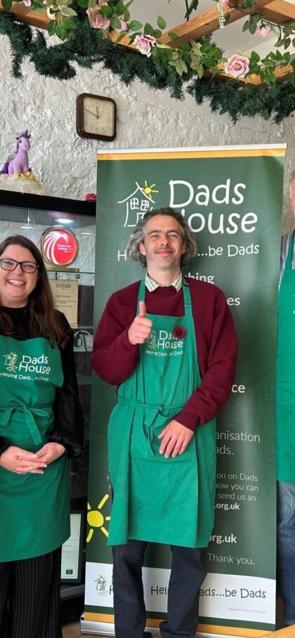 A picture of some of the team at Dad's House charity in London