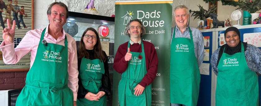 A picture of some of the team at Dad's House charity in London